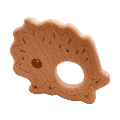 Giocattolo di legno ISO9001 Teether animale di legno mettere i denti del pendente della collana