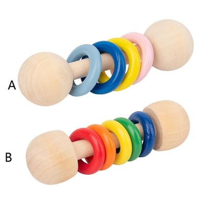 Crepitio di legno Ring Montessori Wooden Teethers Safe del roditore 10.7cm della palestra