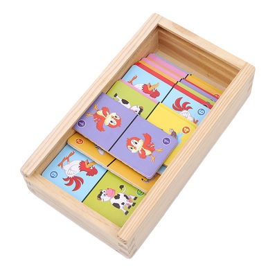 Il cubo di domino del solitario 4cm imbarazza i domino di legno per i bambini