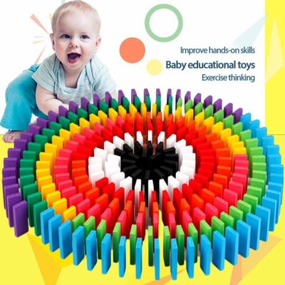 mattone automatico di domino di 2cm che pone Toy Train Puzzle Natural Colored