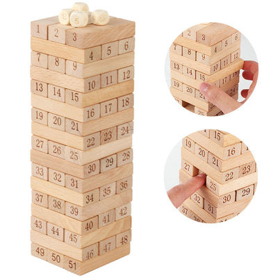 Blocchetti di Jenga di domino delle particelle elementari del ceppo di Digital 51PCS