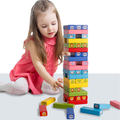 Blocchetti di legno di domino della torre 12.5cm di domino automatico del treno