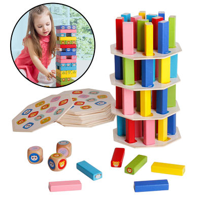Blocchetti di legno di domino della torre 12.5cm di domino automatico del treno