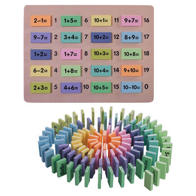 Blocchetti di legno di per la matematica di Montessori dei blocchetti di domino di matematica 4.5cm
