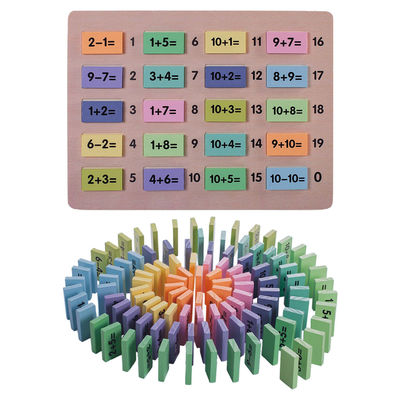 Blocchetti di legno di per la matematica di Montessori dei blocchetti di domino di matematica 4.5cm