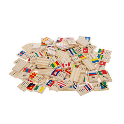Blocchetti di legno di domino della bandiera ISO9001 100 che sviluppano i domino fissati