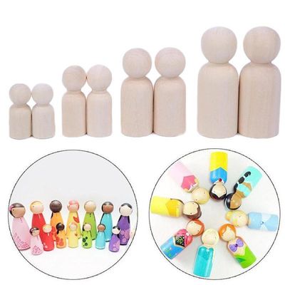 Pittura di legno del mestiere 100Pcs Peg Dolls Blank ISO9001