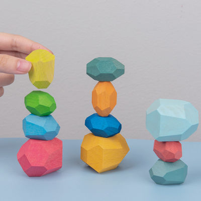 Le pietre di legno delle particelle elementari del bambino delle rocce 190g mette Montessori