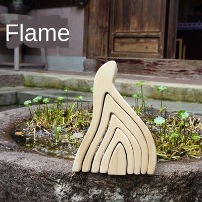 Il puzzle di legno ondulato del blocchetto dell'Istituto centrale di statistica gioca i blocchetti di legno Coral Grimm dell'arcobaleno