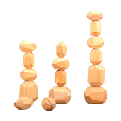 blocchetti d'impilamento geometrici dei blocchetti di 5cm 36pcs Digital del bambino di legno dei giocattoli