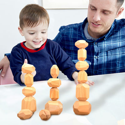 blocchetti d'impilamento geometrici dei blocchetti di 5cm 36pcs Digital del bambino di legno dei giocattoli
