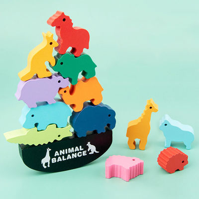 Particelle elementari di legno Toy Animal Town Wooden Blocks del dinosauro dei bambini 3cm