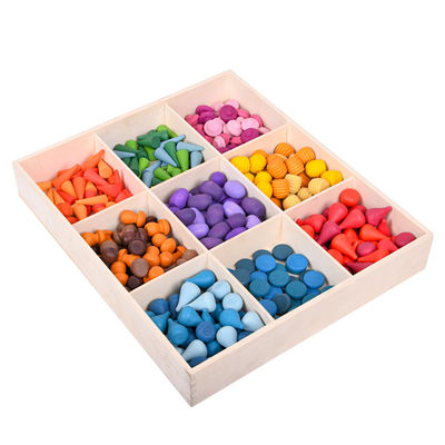 Particelle elementari di legno naturali di Montessori 2.5cm per i bambini