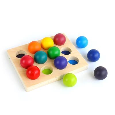 Particelle elementari di legno Toy Nesting Rainbow Block Set del ponte del bambino 15cm