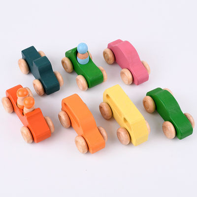 Particelle elementari di legno Toy Nesting Rainbow Block Set del ponte del bambino 15cm