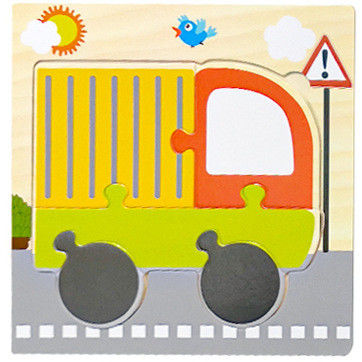 I giochi che di Montessori il bambino gioca gli animali trafficano i bambini 3D imbarazza il puzzle di legno Toy Matching di cognizione del fumetto