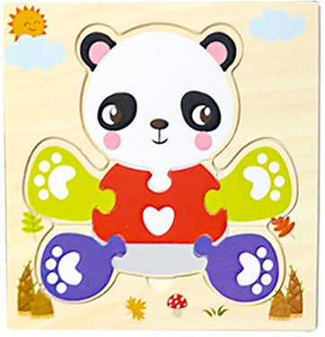 I giochi che di Montessori il bambino gioca gli animali trafficano i bambini 3D imbarazza il puzzle di legno Toy Matching di cognizione del fumetto