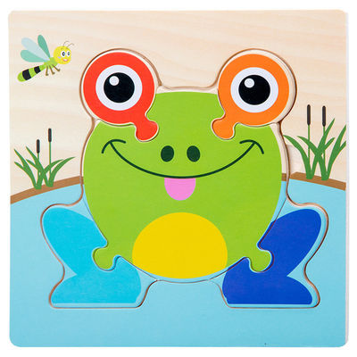 I giochi che di Montessori il bambino gioca gli animali trafficano i bambini 3D imbarazza il puzzle di legno Toy Matching di cognizione del fumetto