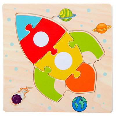 I giochi che di Montessori il bambino gioca gli animali trafficano i bambini 3D imbarazza il puzzle di legno Toy Matching di cognizione del fumetto
