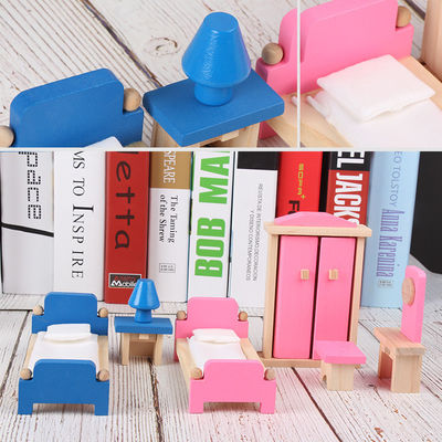 Accessori miniatura della casa delle bambole di Diy di bambole della mobilia di legno 26CM classica della Camera