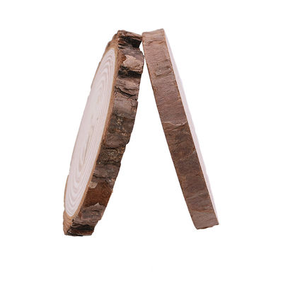 Fette di legno naturali dei mestieri di legno non finiti del ceppo 12cm della corteccia