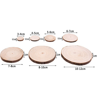 Fette di legno naturali dei mestieri di legno non finiti del ceppo 12cm della corteccia