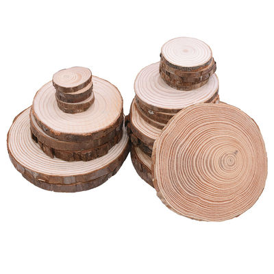 Fette di legno naturali dei mestieri di legno non finiti del ceppo 12cm della corteccia