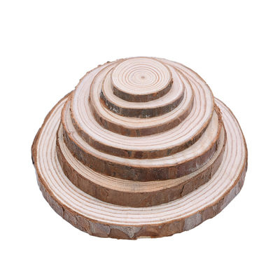Fette di legno naturali dei mestieri di legno non finiti del ceppo 12cm della corteccia