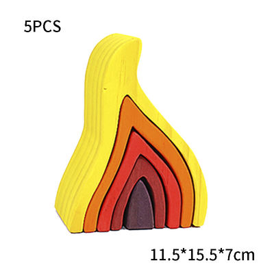 DIY ha montato i giocattoli di legno Montessori che dei blocchetti di 11.5cm il blocco ha messo l'equilibrio impilato