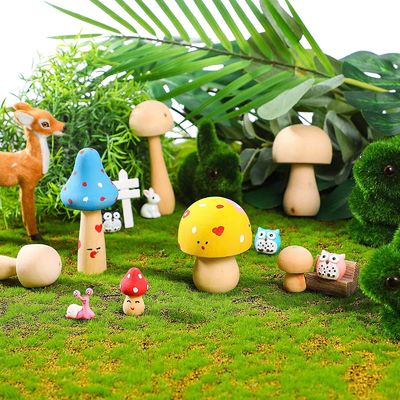 Il fungo di legno non finito naturale del piolo 3cm gioca 2,55 nei graffiti dei bambini