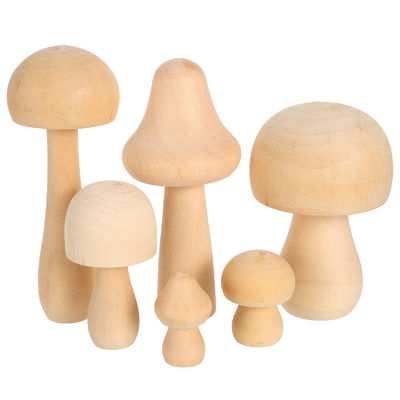 Il fungo di legno non finito naturale del piolo 3cm gioca 2,55 nei graffiti dei bambini