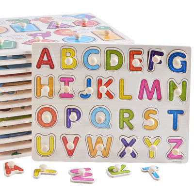 Giocattoli educativi di legno dei puzzle animali di legno 15cm unisex