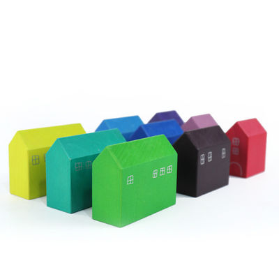 arcobaleno di legno di storia dell'impilatore di legno dell'arcobaleno della Camera di 22.5cm che impila giocattolo