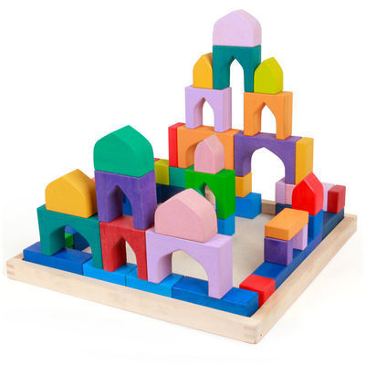 Impilatore di legno 1001 dell'arcobaleno di notte ISO9001 Toy Beech Rome Grimms