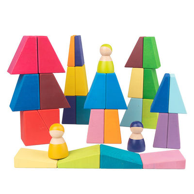Impilatore di legno 1001 dell'arcobaleno di notte ISO9001 Toy Beech Rome Grimms