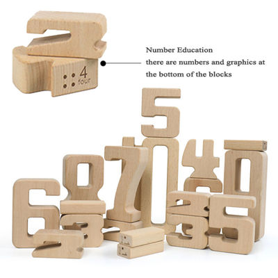 Particelle elementari di legno Toy Number Montessori dei giochi di Jenga