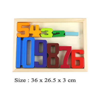Particelle elementari di legno Toy Number Montessori dei giochi di Jenga