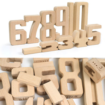 Particelle elementari di legno Toy Number Montessori dei giochi di Jenga