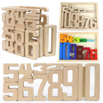 Particelle elementari di legno Toy Number Montessori dei giochi di Jenga