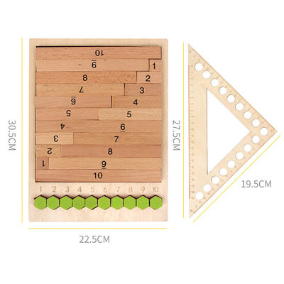 Bordo di conteggio di legno 30.5cm geometrico di puzzle di numero del bordo