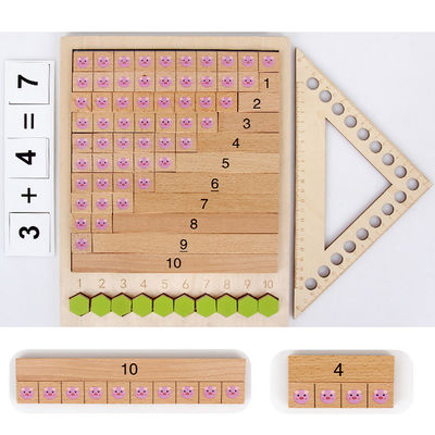 Bordo di conteggio di legno 30.5cm geometrico di puzzle di numero del bordo