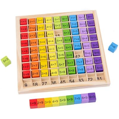 Montessori 0.59in un per la matematica di legno Toy Table Abacus Counting Toy di 99 numeri