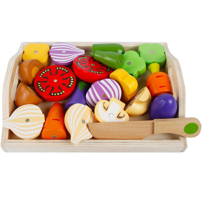 Giocattolo di verdure magnetico tagliente di legno della frutta di Montessori 9.5cm
