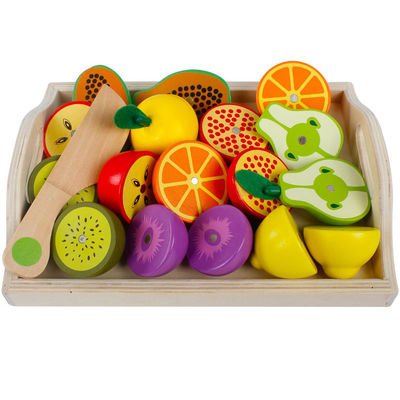 Giocattolo di verdure magnetico tagliente di legno della frutta di Montessori 9.5cm