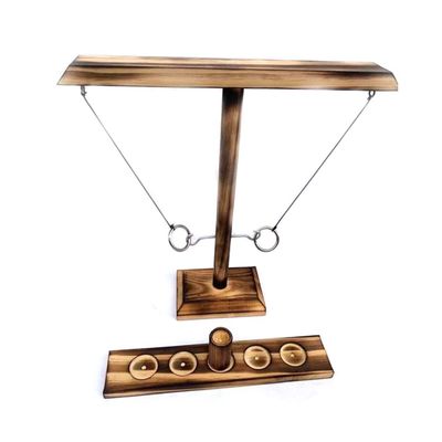 Aggancia i mestieri di legno di legno di 28cm Ring Toss Game Throwing Paintable