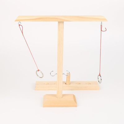 Aggancia i mestieri di legno di legno di 28cm Ring Toss Game Throwing Paintable