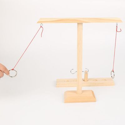 Aggancia i mestieri di legno di legno di 28cm Ring Toss Game Throwing Paintable