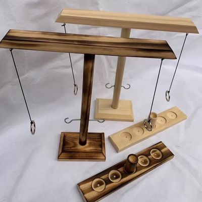 Aggancia i mestieri di legno di legno di 28cm Ring Toss Game Throwing Paintable
