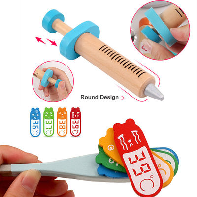Simulazione portatile Toy Doctor Kit di legno dei bambini dell'OEM