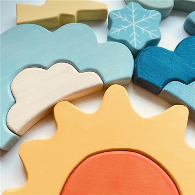 Blocchetti di legno educativi del tempo di Montessori per i bambini